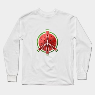 Watermelon slices form a peace symbol Long Sleeve T-Shirt